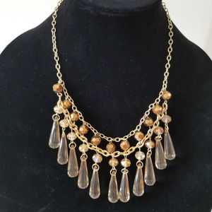 Mixit Gold and Bronze Chandelier Necklace - NWOT